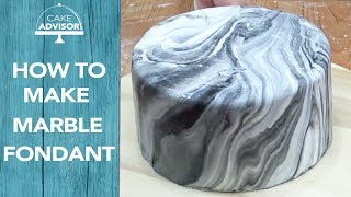 How to make marble fondant cake by Cake Advisor [upl. by Shirah534]