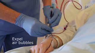 Arterial line sampling to obtain an arterial blood gas [upl. by Asiar]