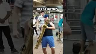 LEO P Signature Saxy Sound LUCKY CHOPS Throwback LeoPSax shorts busking subway music [upl. by Golightly]