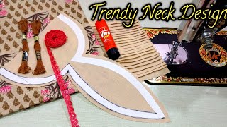 New Trendy amp Beautiful 💕 Neck Design Latest Neck Design Cutting and Stitching [upl. by Anola]