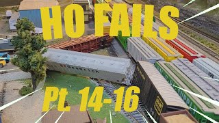 HO Scale Derailments and Fails Pt 1416 [upl. by Rodrigo]