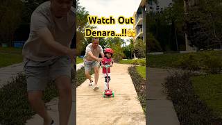 When Denara Playing Scooter for the First time in Vision City streetscooter scootergirl rwanda [upl. by Holland]