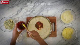 Receta Pizza Cuatro Quesos  Gourmet [upl. by Boone]