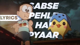 DORAEMON Hindi Song  Sabse Pehle Hai Pyaar  Pippo amp Riruru  LYRICAL Version By HeRC Studios [upl. by Avuha]