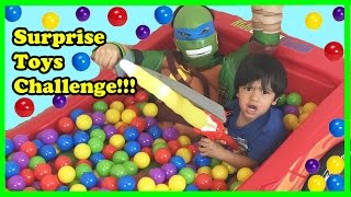 Giant Ball Pits Surprise Toys Challenge with Ryan [upl. by Romulus]