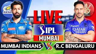 IPL 2024 Live MI vs RCB Live Match  IPL Live Score amp Commentary  Mumbai vs Bangalore Live Inng 2 [upl. by Braswell569]