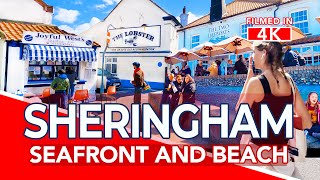 SHERINGHAM NORFOLK  Walk from Sheringham Beach to Town Centre and Market  4K Walk [upl. by Yesnikcm400]