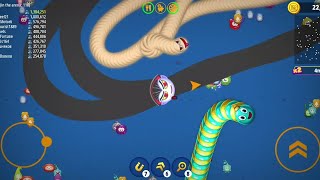 WORMZONEIO  GIANT SLITHER SNAKE TOP 1  Epic Worms Zone Best Gameplay 078 [upl. by Innek]