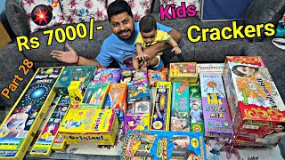 Cheapest Crackers Factory Prices 7000\ Diwali Stash Testing 2024🧨Diwali Crackers for kids💣Part 28 [upl. by Vijnas]