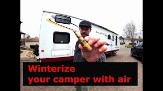 Winterize camper water lines with air compressor [upl. by Iror815]