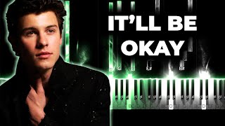 Shawn Mendes  It’ll Be Okay karaoke piano instrumental cover [upl. by Llyrpa]