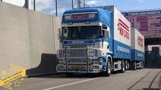 Scania V8 Open Pipes Sound  New Scania R450 of Dijkstra Plastics [upl. by Reyna]