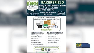 Dump dropoff County to host bulky waste collection events in Bakersfield [upl. by Aiekat540]