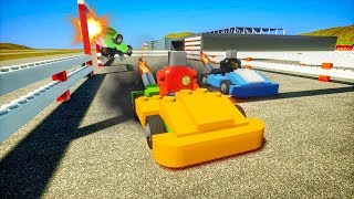 Lego RACE CARS and NASCAR Crashes  Brick Rigs Gameplay  Lego NASCAR Crashes and Lego Roleplay [upl. by Hnahym750]