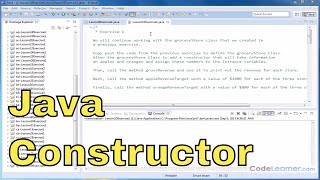 Learn Java  Exercise 10x  Use Constructors in Java Classes [upl. by Brnaby367]