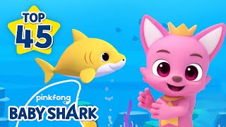 Baby Shark Doo Doo Doo 1 hour  Compilation  Baby Shark Remix  2023 TOP 45  Baby Shark Official [upl. by Meli978]