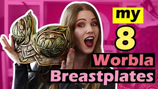 My 8 WORBLA BREASTPLATES Tips and tricks for making female cosplay armor [upl. by Alcock]