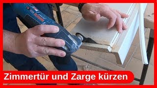 Zimmertür Zarge mit Festool Akku Kreissäge Bosch Multimaster GOP kürzen  Trockenbau Dachausbau DIY [upl. by Anawek28]