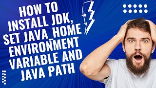 How to Install JDK Set JAVAHOME Environment Variable and JAVA Path On Windows 111087 [upl. by Iadrahs]