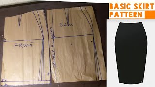 DIY How to Draft a Basic Skirt Pattern for BeginnersDetailed Tutorial [upl. by Rhodes631]