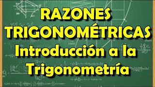 RAZONES TRIGONOMÉTRICAS DESDE CERO Y FÁCIL  INTRODUCCIÓN A LA TRIGONOMETRÍA [upl. by Eahsed]