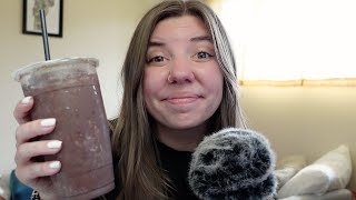 ASMR Quick Ramble Cupped Whispers amp Chocolate Smoothie [upl. by Dwinnell]