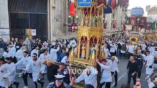 La salita dei Cappuccini Candelore festa SantAgata 2024  Catania [upl. by Kendry]