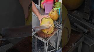 Worlds 1st place The fastest person to cut coconut fruit in the world [upl. by Wende931]