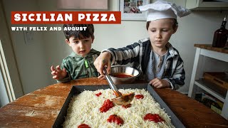 Homemade Sicilian Pizza  Sauce Sandwich Kids [upl. by Butterworth]