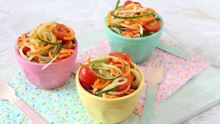 Spiralized Summer Salad for Kids  Carrot Cucumber amp Apple Salad [upl. by Irama]