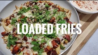 EASY LOADED FRIES RECIPE  LOADED CHICKEN FRIES  BAKE CHEESE FRIES [upl. by Devol265]