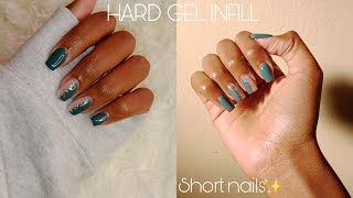 HARD GEL INFILL  Short nails ✨ [upl. by Pru724]