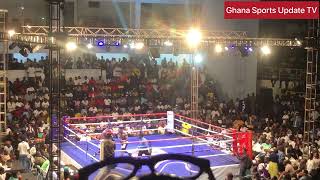 🇬🇭 How Ghana’s Young Boxer Jerry Klottey Robinson Won His Fght At The Bukom Arena  Ayittey power [upl. by Ainattirb]