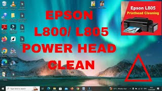 How to clean head Epson L800 Epson L805 Power clean head  Epson L800 head cleaning process [upl. by Airotcivairam601]