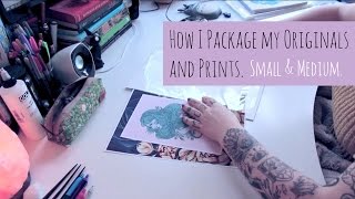 How I Package my Art  Small and Medium Sizes [upl. by Acirrej]