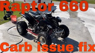 RAPTOR 660 carburetor issues YAMAHA raptor [upl. by Riordan]