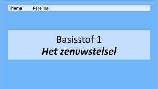 VMBO 4  Regeling  Basisstof 1 Het zenuwstelsel  8e editie [upl. by Thurman]