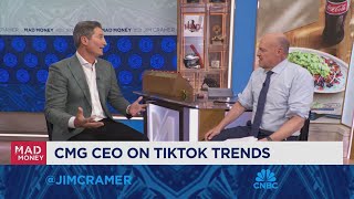 Chipotle CEO on TikTok trend Weve never shrunk the portions filming is rude to employees [upl. by Akiemaj244]