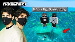 Surviving a Week in a Deadly OCEAN  MINECRAFT [upl. by Nerehs]