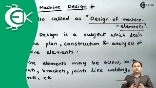 Definition of Machine Design  Introduction to Design of Machine  Design of Machine [upl. by Rawdin]