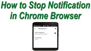 How to Stop Chrome Notification in Mobile [upl. by Eahsram620]