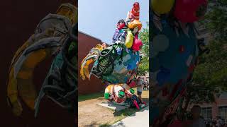 The Plastic Rooster in New Bedford Massachusetts by Portuguese Artist Artur Bordalo [upl. by Ailongam88]