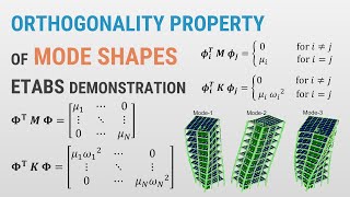 25  Orthogonality Property of Mode Shapes  ETABS Demonstration [upl. by Berthold]