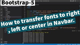 How to transfer fontstext to right side left side amp in center in Navbar Bootstrap5 [upl. by Conger545]