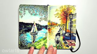 Completed Moleskine Sketchbook [upl. by Nauqed]