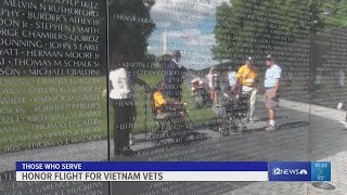 Arizona Honor Flight brings veterans to the Vietnam Wall [upl. by Ynwat]