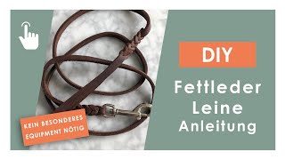 Fettleder Hundeleine flechten DIY Anleitung  Hundeleine selber machen [upl. by Maite]