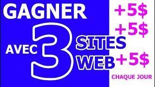 Gagner 5 PAYEER Chaque Jour avec CES 03 SITES WEB [upl. by Sitnik968]