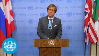 France on Gaza and Security Council  Security Council Media Stakeout [upl. by Elizabet]