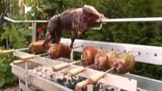 Wildschwein und Braten am Spieß wwwspiessgrillde [upl. by Neiv536]